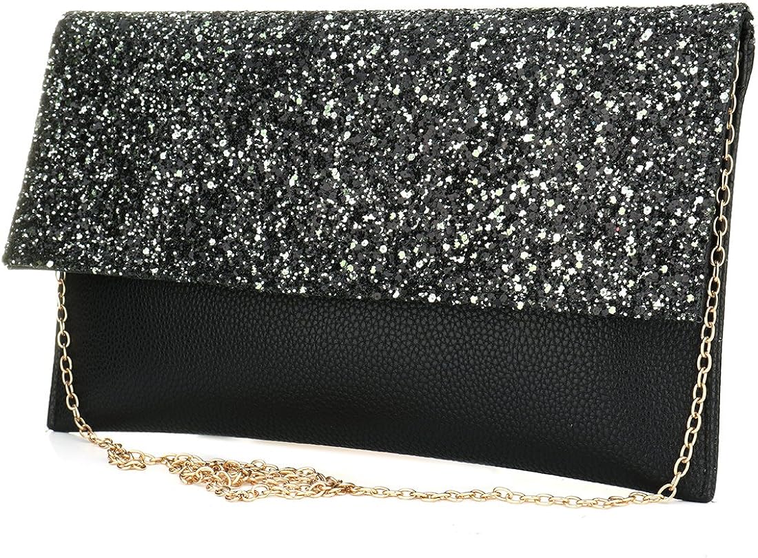 gold and silver clutch bag