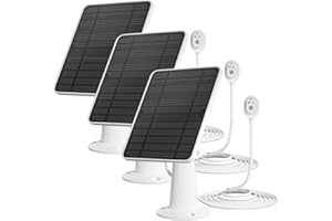 WININMETA Solar Panel Charger Compatible with Arlo Pro 5S/Pro 4/Pro 3/Pro 3 Floodlight/Ultra/Ultra 2 Camera, 6V 4.5W Solar Panels Charging IP65 Weatherproof w/ 9.8ft Charging Cable Adjustable Wall Mount, 3 Pack