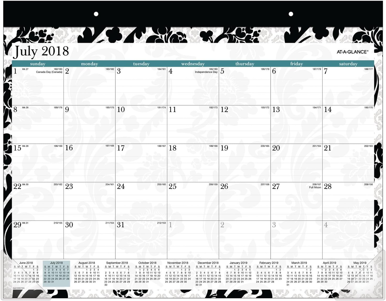 Best 2018 Desk Calendar 22X17 At A Glance