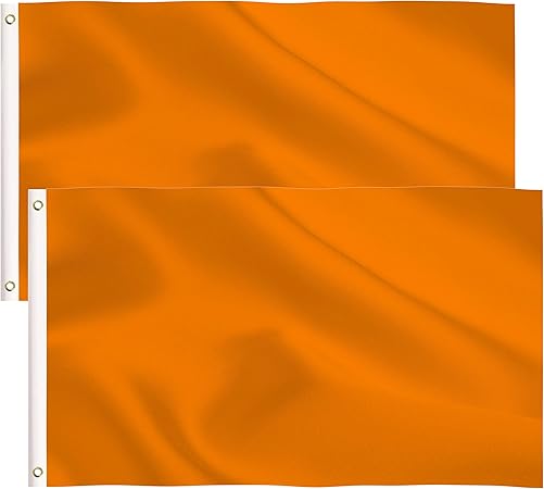 Amazon Com 2 Pack Solid Orange Flag 3x5 Ft Diy Solid Orange