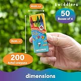 THE TWIDDLERS 50 Packs Wax Crayons Kids Mixed Coloured 200 Total view 5