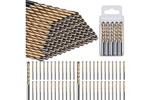 BLU7IVE 1/8 Inch Hss Drywall Router Bits,50 PCS Drywall Cutting Bit,Guide Point Brocas para Drywall for Use with Spiral Saws and Power Tools,Drywall Cutting Tool for Door and Window Openings in Drywall