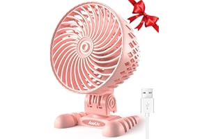 AAOLIN USB Desktop Small Fan, Stepless Speed Adjustment with Multiple Speed Levels, Portable Plug-in Personal Mini Fan,Quiet Powerful Airflow,Suitable for Office Home Dormitory Bedroom, 4.9 Feet Long Cable