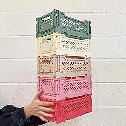 Aykasa Collapsible Storage Bins, Plastic Crate for