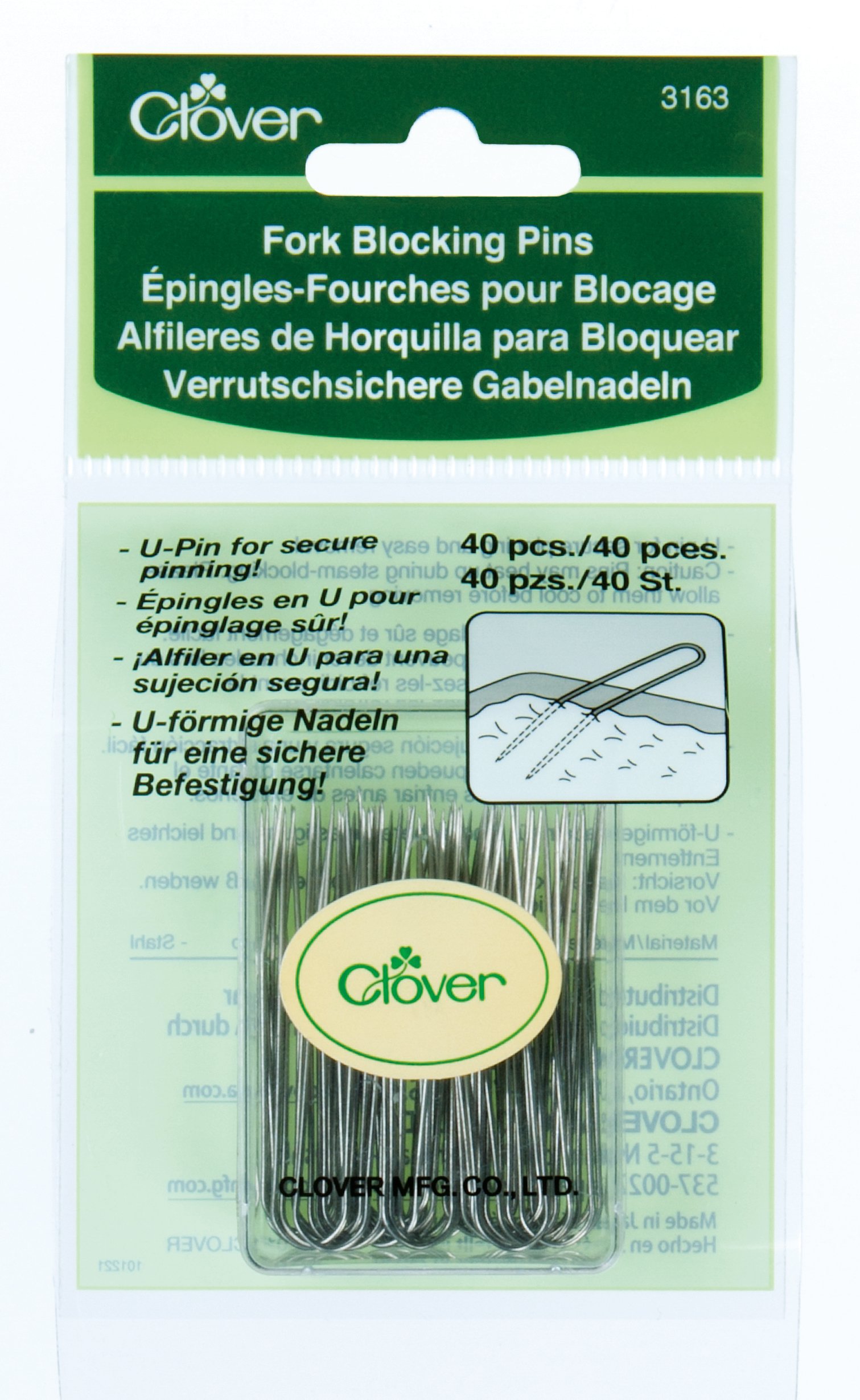 Clover Fork Blocking Pins CL3163, 40/Pkg