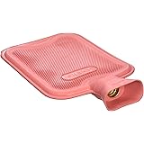 HomeTop Premium Classic Rubber Hot Water Bottle, Great for Pain Relief, Hot and Cold Therapy (2 Liters, Red)