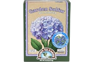 Down To Earth All Natural Fertilizers Organic Garden Sulfur Acidifier - Soil Amendment Lowers Soil pH for Hydrangeas, Berries, Evergreens, 5 lb