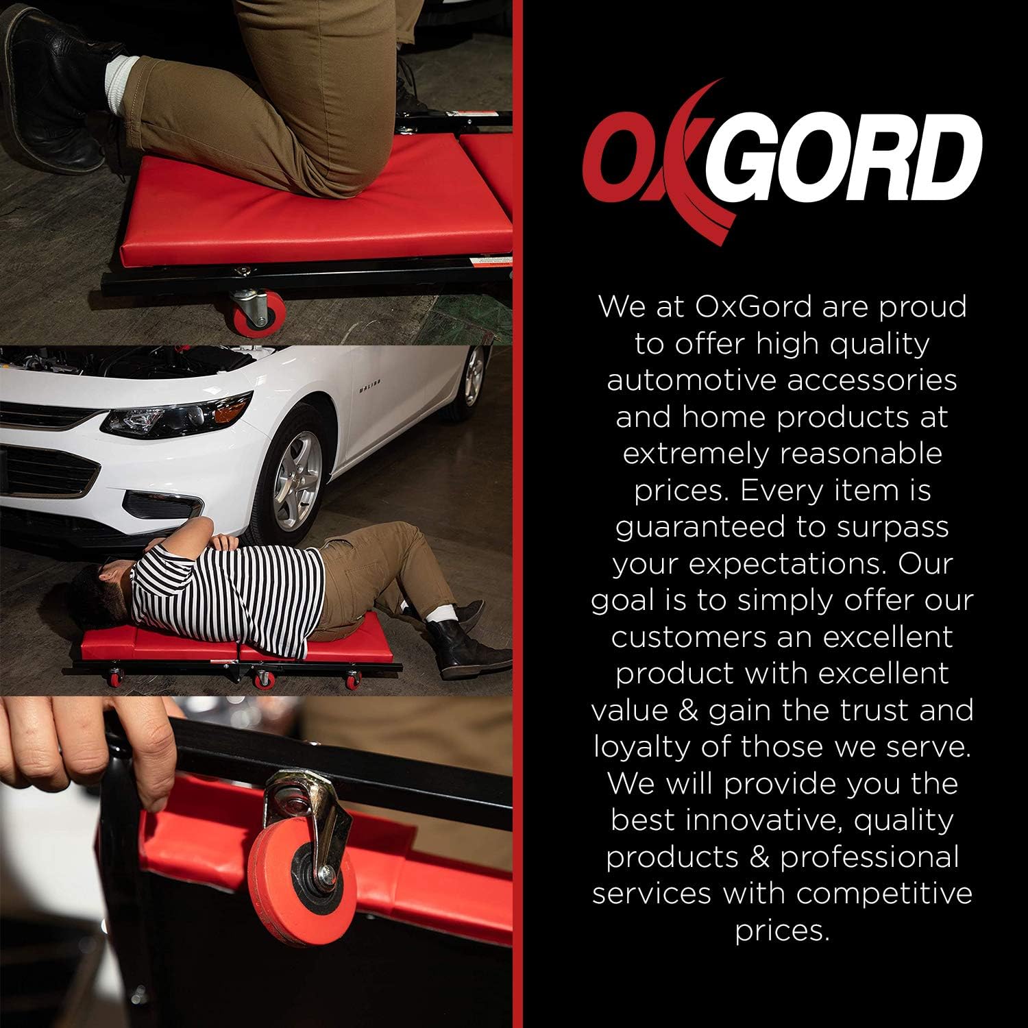 Mechanic Creeper Car Shop Creepers - Garage Automotive Accessories Best for Auto Floor Low Profile 40" Crawler Roller Mechanics Tools & Equipment Foldable Scooter Board Flat Mat Stool Chair Seat Cart: Home Audio & Theater