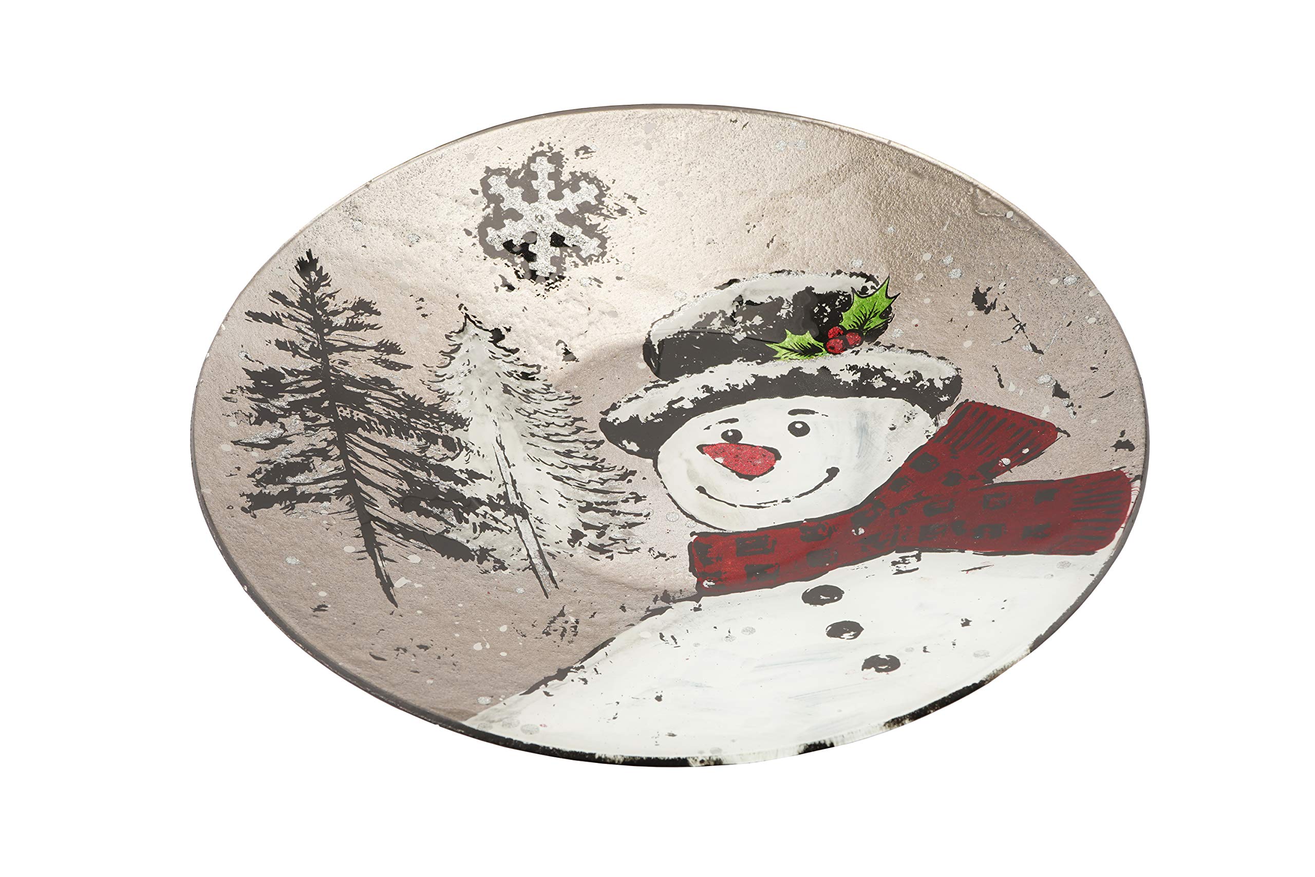 CGB Giftware Snowman Glass Large Bowl | from Jolly Snowman Range | Decorative | Table | Tableware | Festive | Christmas