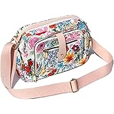 ESVAN Women Fashion Crossbody bags for Women Multi Pockets Cell Phone Camera Shoulder Handbags Travel Purse