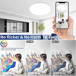 MOONSEA 48W Dimmable LED Flush Mount Ceiling