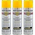 Rust-Oleum 7543838-3PK Professional High Performance Enamel Spray Paint, 15 Oz, Gloss Safety Yellow, 3 Pack