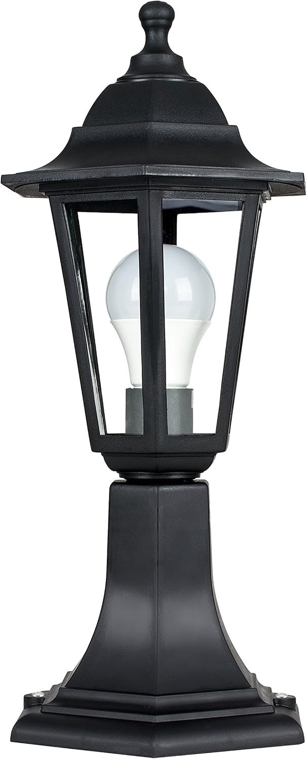 Traditional Black IP44 Outdoor Garden Lamp Post Lantern Light Amazon