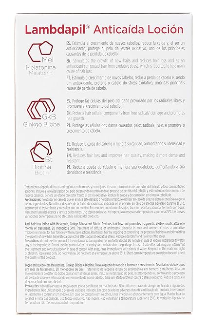 Isdin DUPLO Lambdapil Loción Anticaida, 2x20monodosis de 3ml