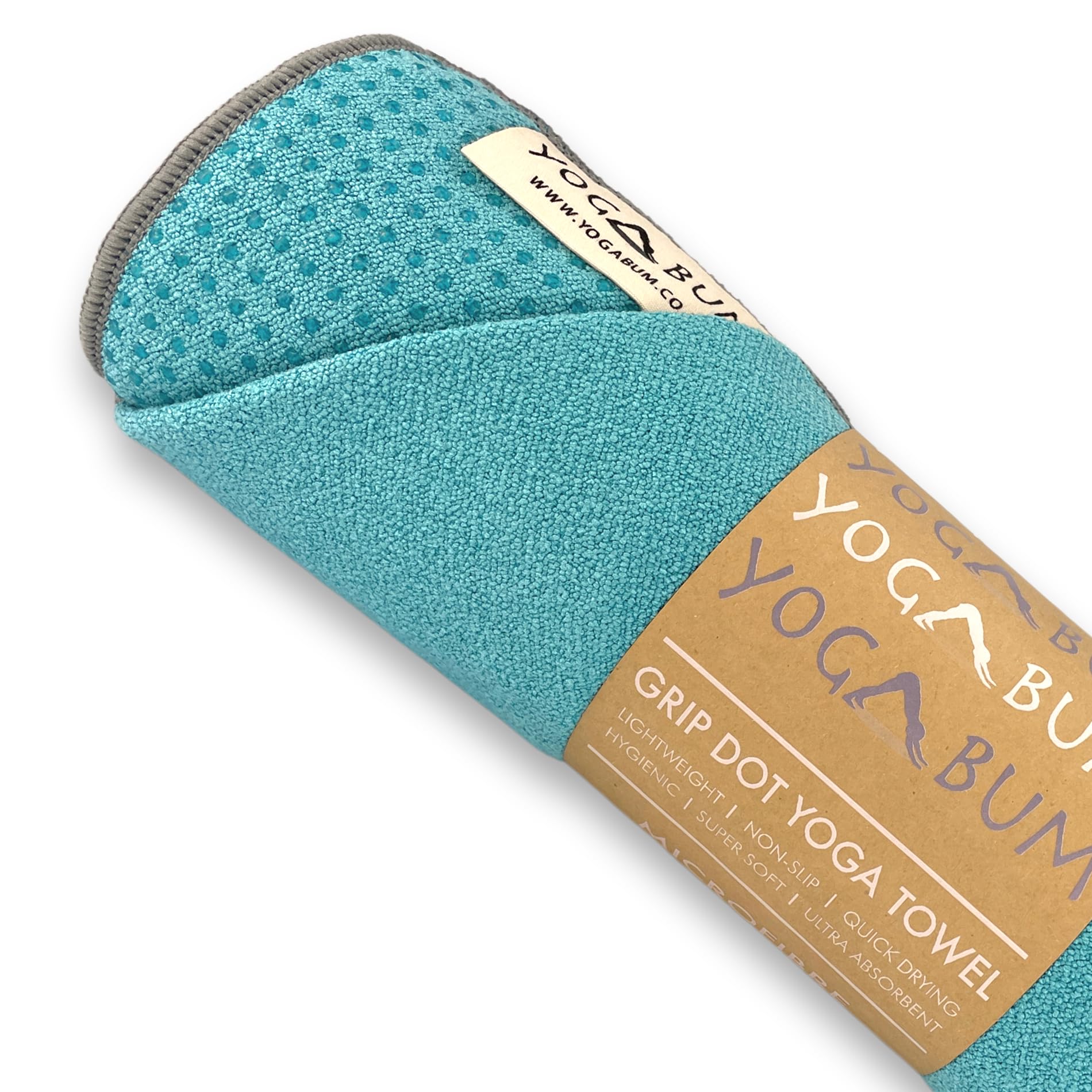 Yogabum Grip Dot Yoga Mat Towels | Non-Slip | Eco Yoga Towel (Sky Blue)