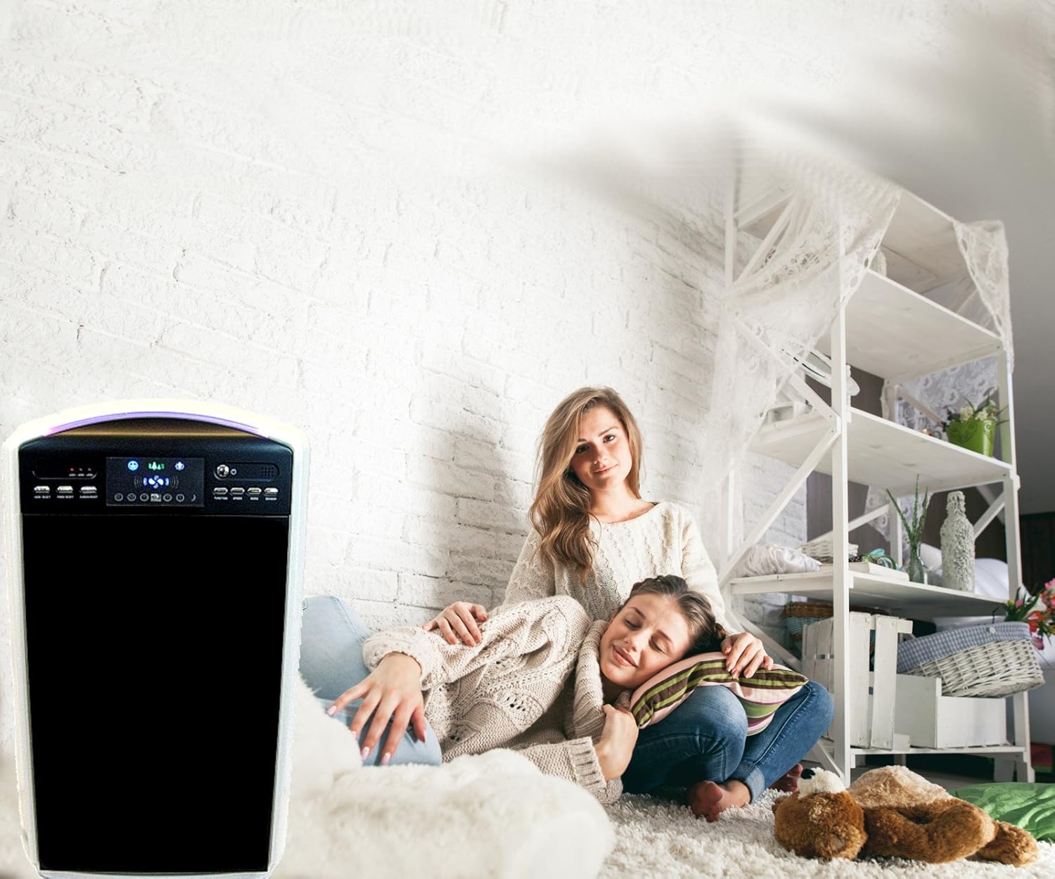 Baren Hepa H13 Luftreiniger B 785 Mit Luftsensor Uvc Desinfektion Ionisator Fotokatalysator Ozon Schlafzimmer Funktion Silber Schwarz Amazon De Baumarkt