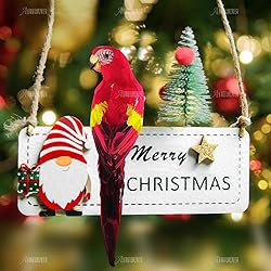 AUEAR, 17.7 Inch Red Lifelike Artificial Birds
