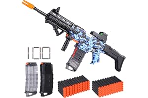 COOLFOX Electric Automatic Toy Gun for Toy Guns Sniper Soft Bullets [Shoot Faster] Burst Soft Bullets Toy Gun for Boys,Toy Foam Blasters & Guns with 100 Toy Sniper Darts for Kids(Blue)