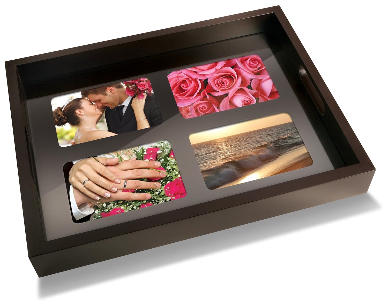 Sarah Peyton Wooden Photo Serving Tray Amazon.co.uk Kitchen & Home