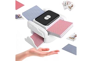 TGHIJKK Rechargeable Automatic Card Shuffler for 1-2 Decks: Low Noise Portable Electric Shuffler Auto Manual Modes - Casino Game UNO Poker Texas Hold'em Blackjack - Adults Family Card Players