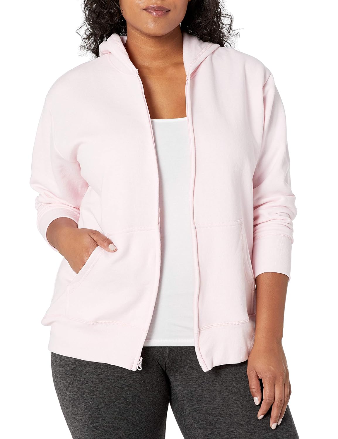 Just My Size Women's PlusSize Full Zip Fleece Hoodie Amazon.in