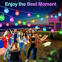 XURISEN 98FT Outdoor String Lights Patio LED G40