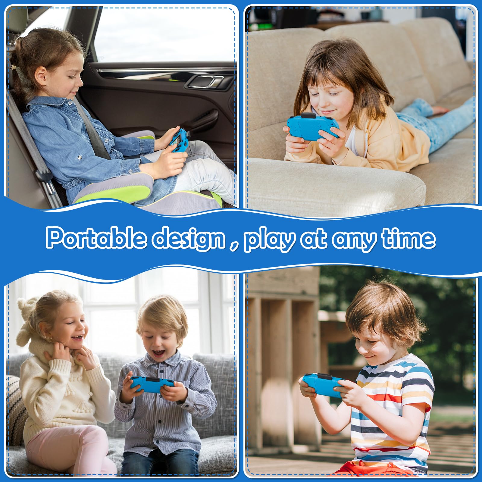 16 Bit Handheld Game for Kids, 3.0'' Large Screen Retro Gaming Player,...
