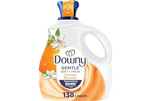 Downy Gentle Soft + Fresh Fabric Softener Liquid, Orange Blossom Scent, 138 loads, 2.76L