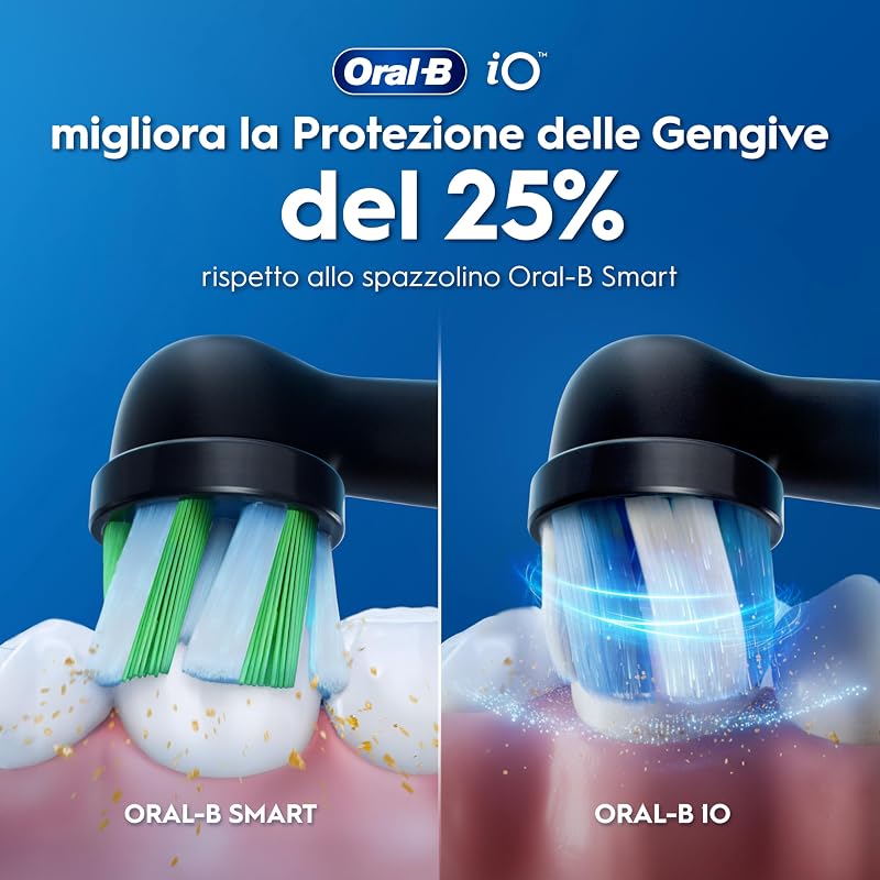 iO 3, 2 Spazzolini Elettrici, 2 Testina di Ricambio, Nero e Rosa