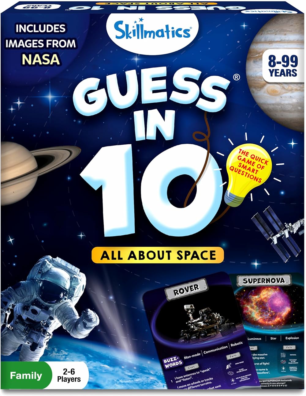 Skillmatics Guess in 10 NASA Space Card Game for Kids 8+ Brand Skillmatics