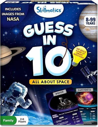 Skillmatics Guess in 10 NASA Space Card Game for Kids 8+ Brand Skillmatics
