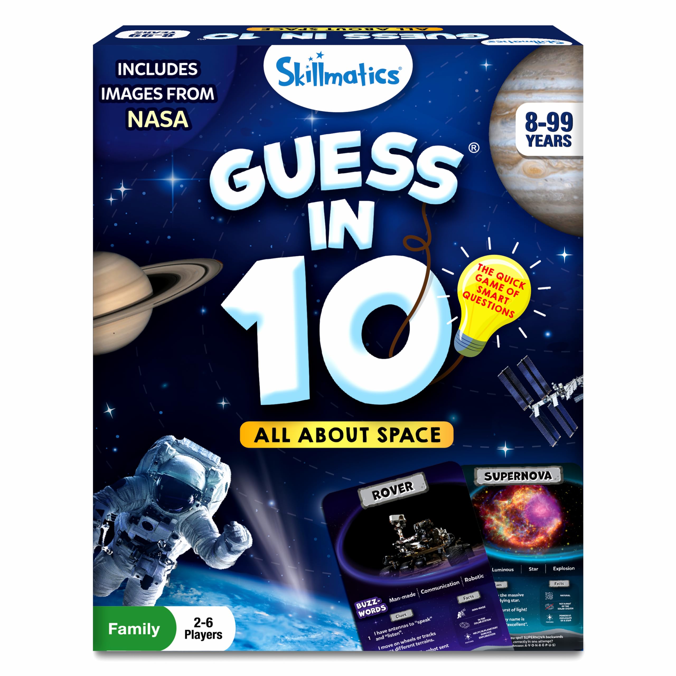 Skillmatics Guess in 10 NASA Space, Perfect for Boys, Girls, Kids & Families Who Love Card Games, Educational Toys, Travel Games, Gifts for Ages 8, 9, 10 and Up — image 1