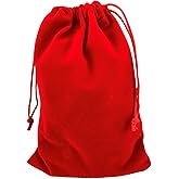 Palmhomee Pack of 24 5x7 Inch Velvet Drawstring Bags Gift Bag Velvet Pouch For Jewelry Wedding and Party Favor (Red)