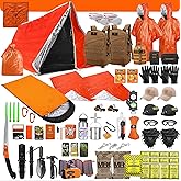 72 Hour Survival Kit - 291 Pieces Survival Gear and Supplies - 45L Go Bag Emergency Backpack, First Aid, Water Filter, Tools, Tent, Camping Essentials, Emergency Preparedness - The Alpha
