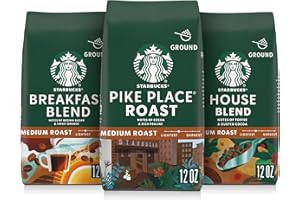 Starbucks Ground Coffee, Medium Roast Hot or Iced Coffee, Variety Pack, Three 12 oz Bags​