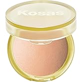 Kosas Sun Show Glowy Warmth Baked Bronzer - Contouring Powder for Cheekbones, Nose & Jawline - Enriched with Concentrated Fatty Acids - Talc-Free, Vegan & Hypoallergenic - Waves