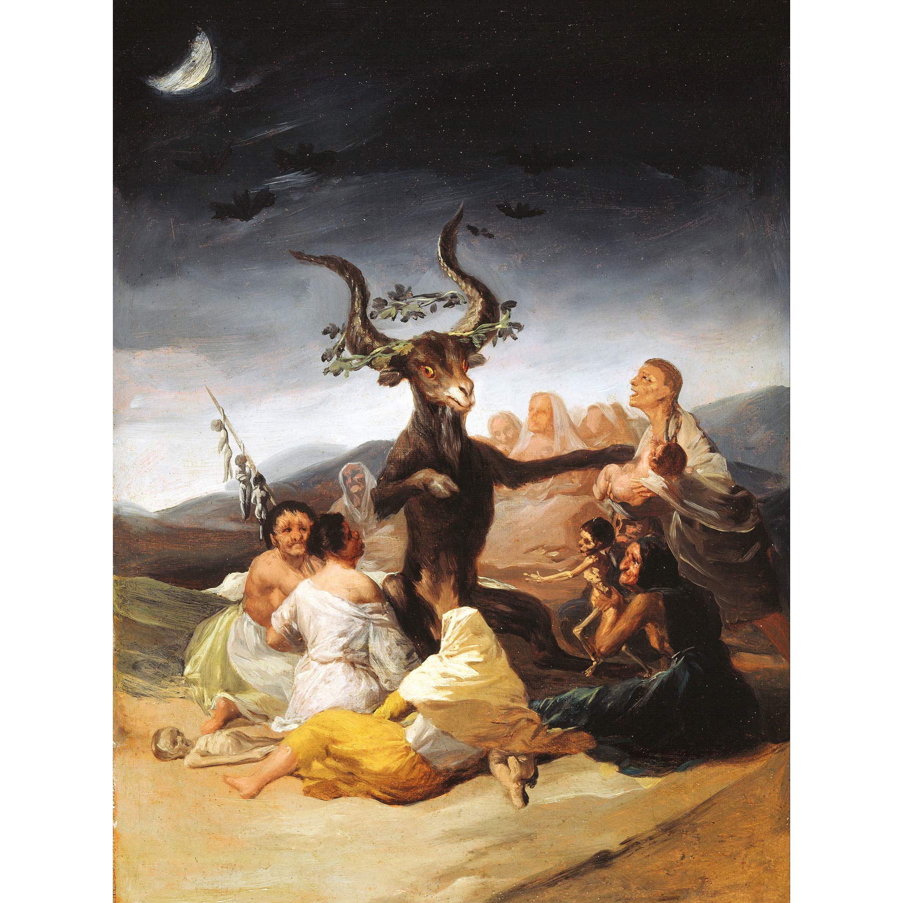 Francisco De Goya Y Lucientes Witches Sabbath Large Wall Art Print Canvas Premium Poster Mural