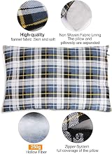 REDCAMP 2 Pack Small Flannel Camping Pillow 50x30cm Blue Black Ultralight view 6
