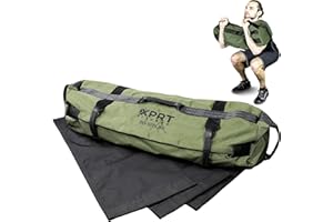 XPRT Fitness Workout Sandbag for Heavy Duty Workout Cross Training 7 Multi-positional Handles - Color Army Green/Black/Camo