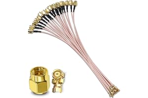 TUOLNK MHF1 U.FL to SMA Coax Cable SMA Male Plug Connector to UFL IPX Coaxial Cable WiFi Antenna Pigtail Extension Cable for Mini PCI Express RG178 12 inch(30cm) 5pcs