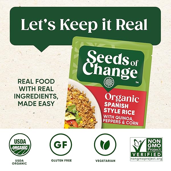 SEEDS OF CHANGE ORGANIC SPANISH STYLE RICE, 8.5OZ