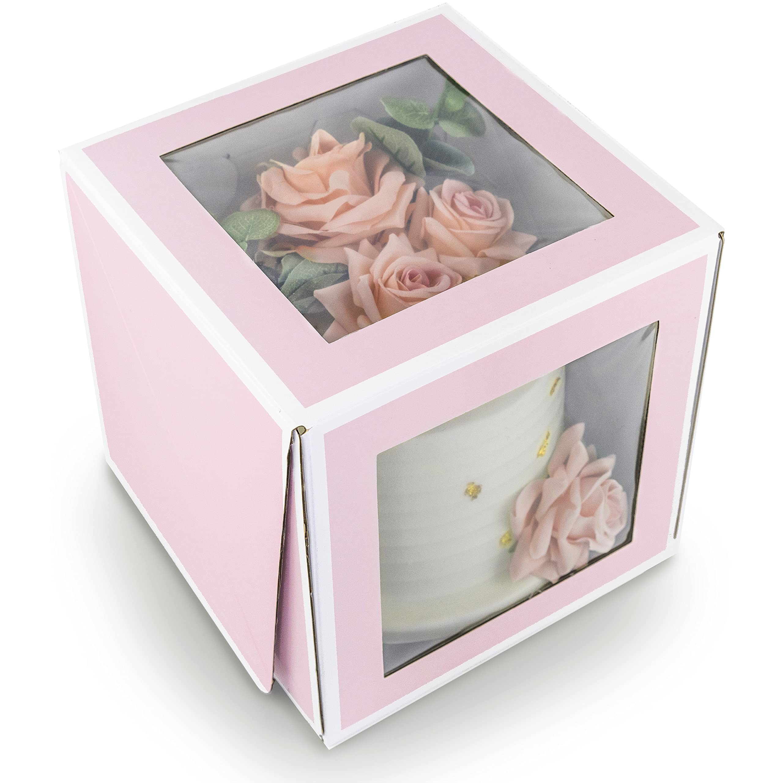 8 Inch Cake Boxes 24pcs Cake Boxe With Window 8x8x5 Inches Bakery - View #7
