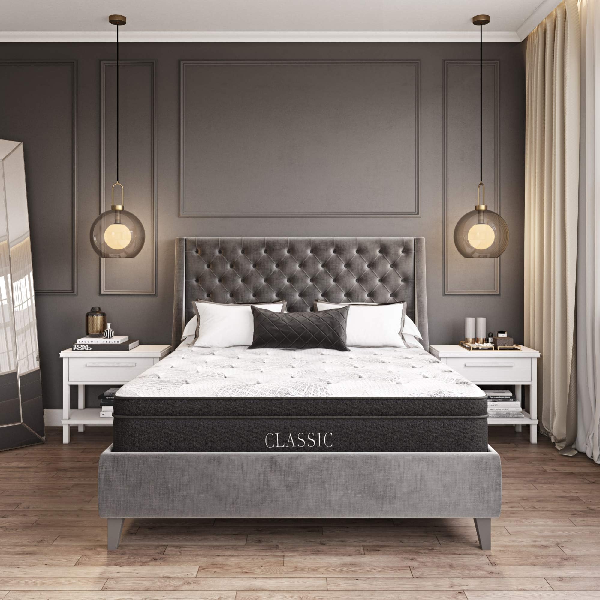 Classic Brands Celadon Ventilated Gel Memory Foam and Innerspring Hybrid 12-Inch Mattress | Bed-in-a-Box California King