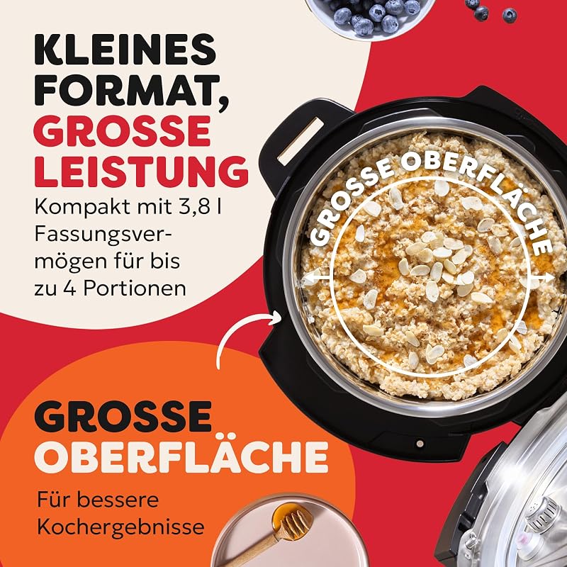 3,8 l Elektrischer Multikocher, 7-in-1 Schongarer & Reiskocher