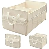 SIBOFUEGO Sturdy Car Trunk Organizer – Large Capacity Trunk Organizer for SUVs & Sedans, Hard-Shell One-Piece Design with Cut