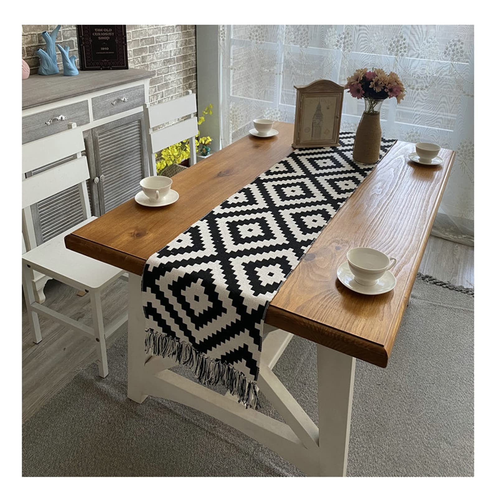 Beydodo Table Runner Decoration for Everyday, Linen Table Runners 70 inches Long - Dining Table Runner Farmhouse Style