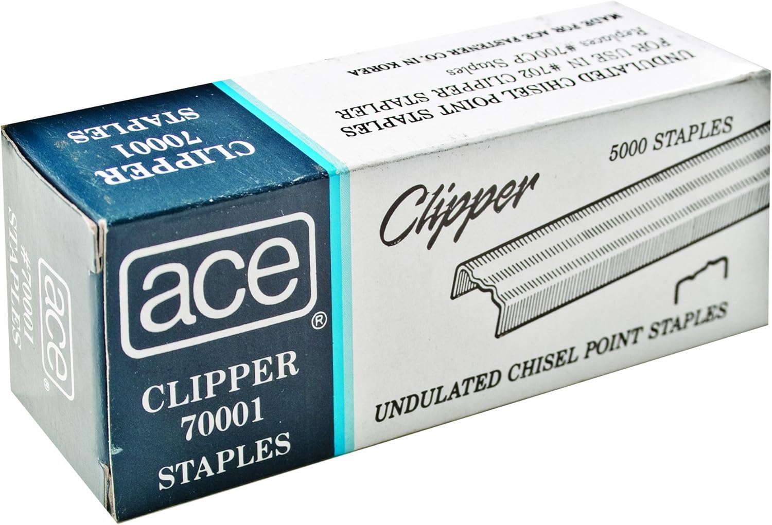 Advantus Grapas Ace Clipper, Caja de 5000 grapas, Plateado, Box of