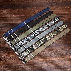 BISONSTRAP Nylon Watch Bands for Men, One-Piece