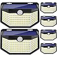 HMCITY Solar Lights Outdoor, 120 LEDs Motion Sensor Lights, 270° Wide Solar Wall Lights, Ip65 Waterproof Spot Lights with 3 Lighting Modes(6 Pack)