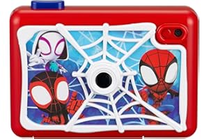 ekids Spidey and His Amazing Friends Kids Camera with SD Card, Digital Camera for Kids with Video Recording, Built-in Digital Stickers